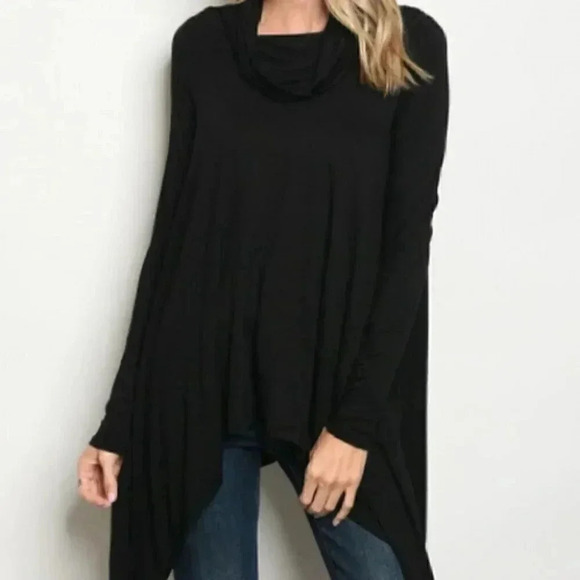 BLACK TUNIC TOP - Picture 2 of 4